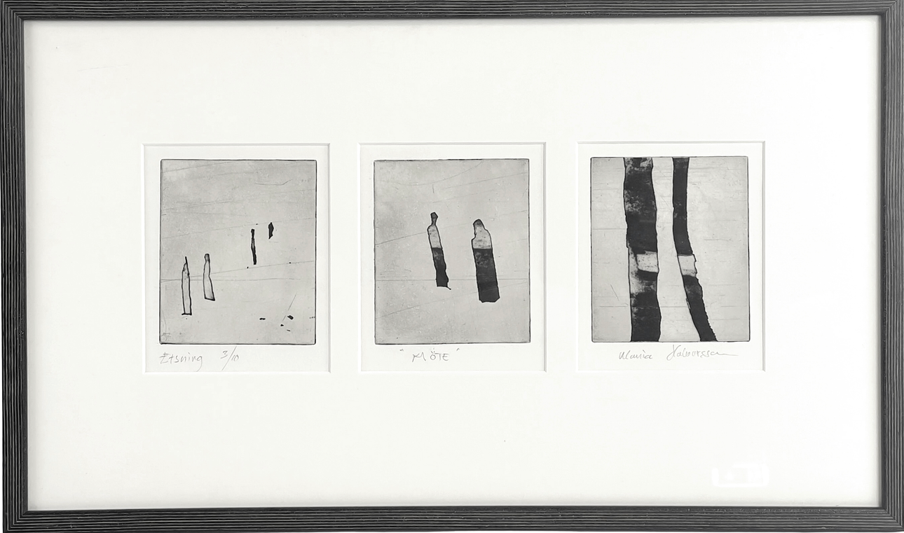 MARIA HALVARSSON, etching, “Meeting”, signed and numbered 3/10.