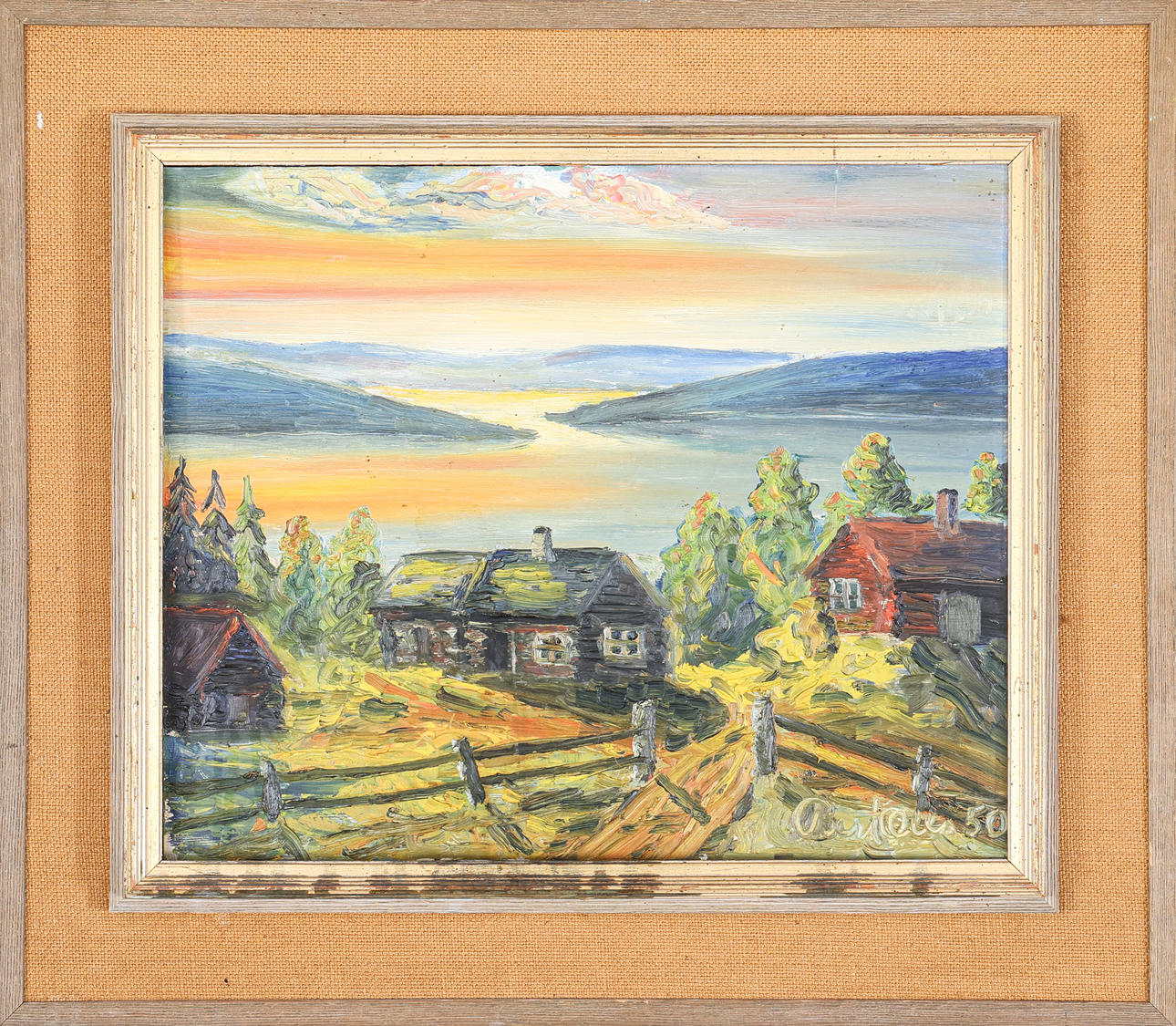 OIDENTIFIERAD KONSTNÄR. Oil on canvas, signed and dated -50.