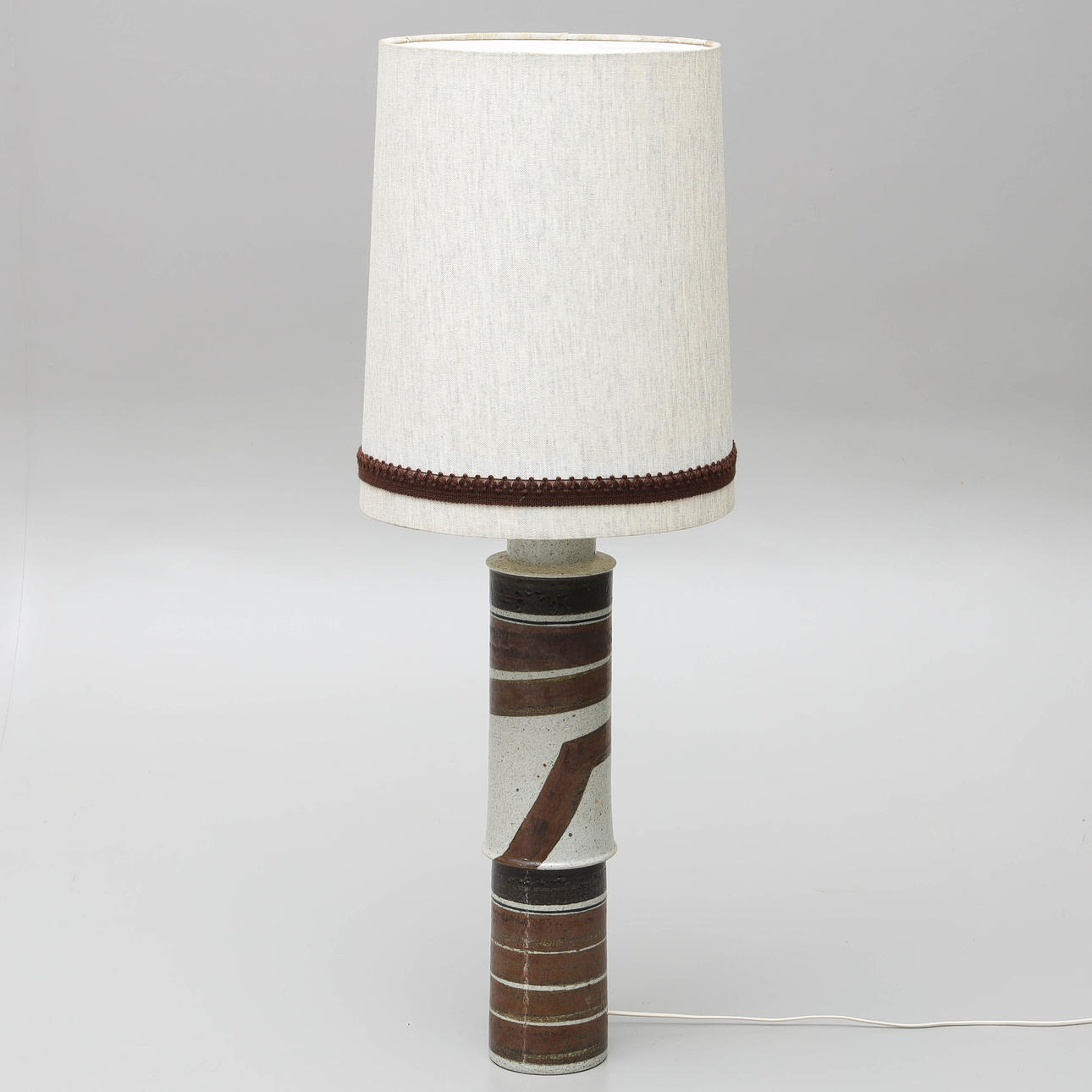 INGER PERSSON. Floor lamp, stoneware, monogram signed, Rörstrand Ateljé.