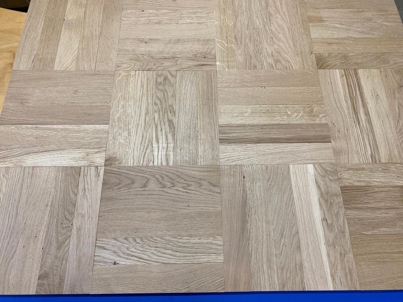 HERRINGBONE PARQUET, untreated solid Oak, total 151,20 m2.