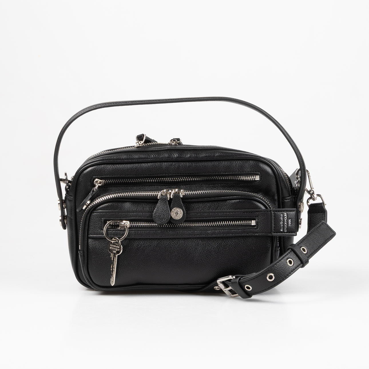 ACNE STUDIOS, Bag, “Camero” in black leather.