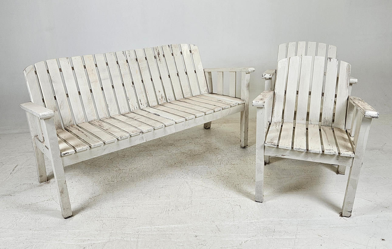 TRÄDGÅRDSGRUPP, 3 delar, 1900-tal.