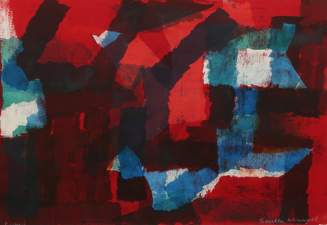 ISABELLA WRAGEL. Lithograph in colours, sample print, signed and dated -59.