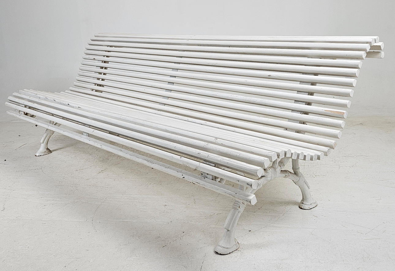 A 20th-century garden sofa.