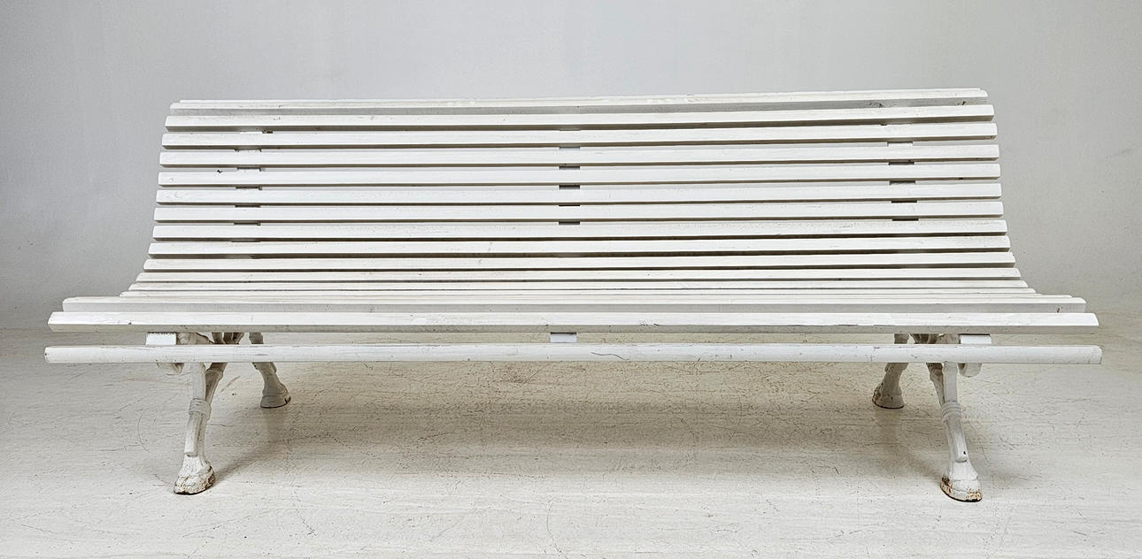 A 20th-century garden sofa.