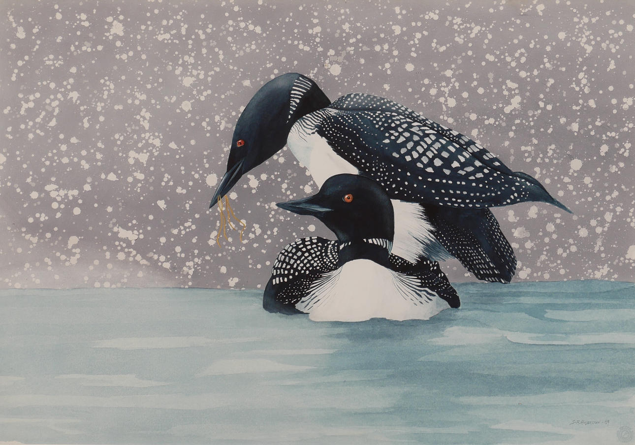 STEN-ARNE ANDERSSON. Ice pockets, watercolour, signed S-A. Andersson '89.