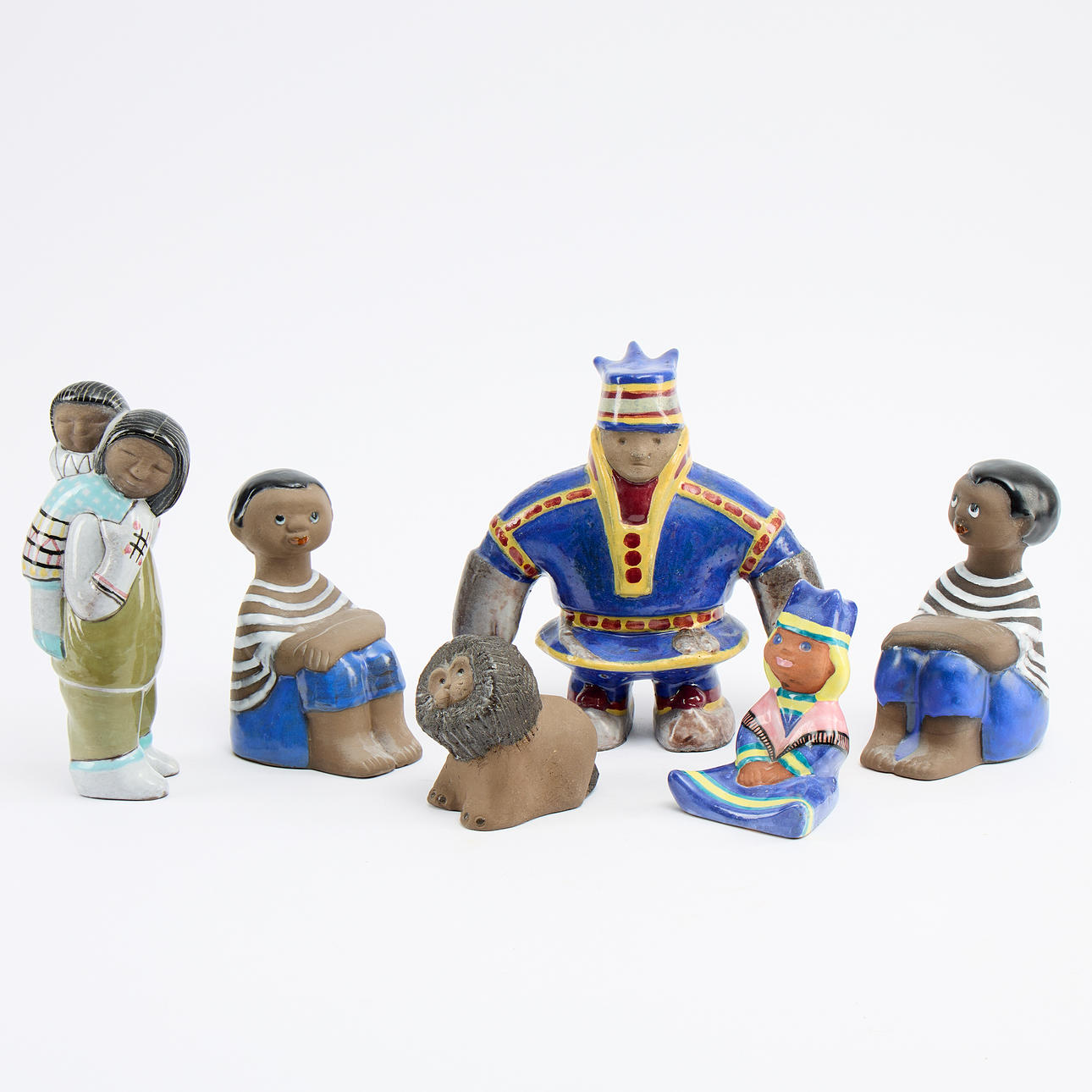 MARI SIMMULSON AND GÖRAN ANDERSSON, Upsala-Ekeby, 6 figurines.