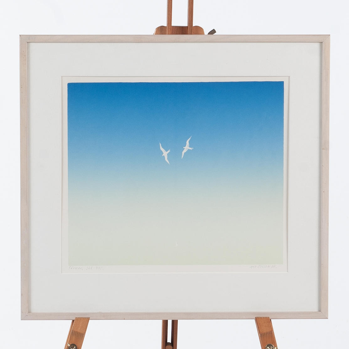 ALF OLSSON. Färglitografi "Tärnor", signerad samt numrerad.