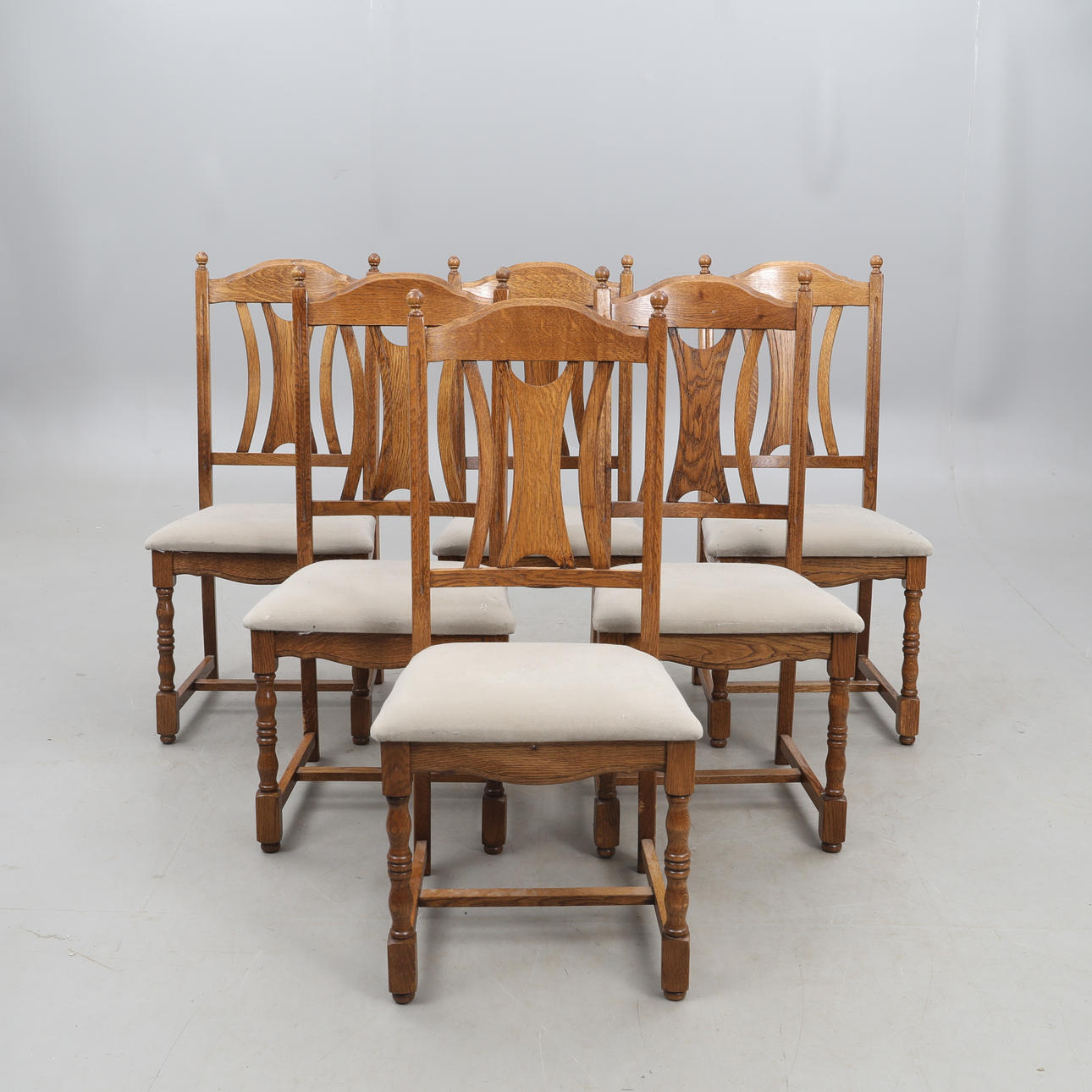 CHAIRS, six pieces.