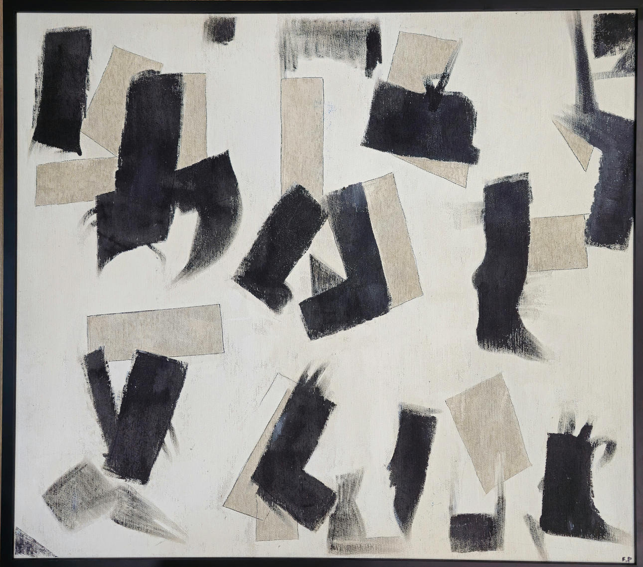 FLORA PALATCHI. ABSTRACT COMPOSITION. OIL ON CANVAS.