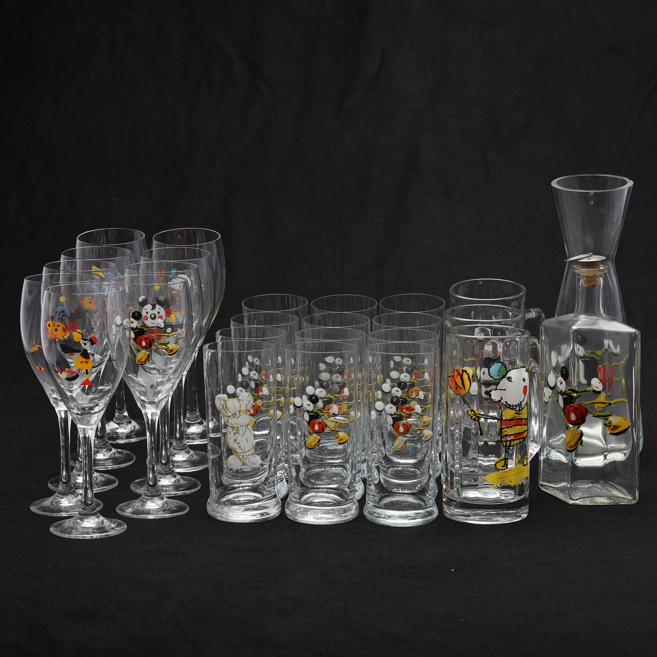 LASSE ÅBERG. SERVISDELAR glas 26 st.