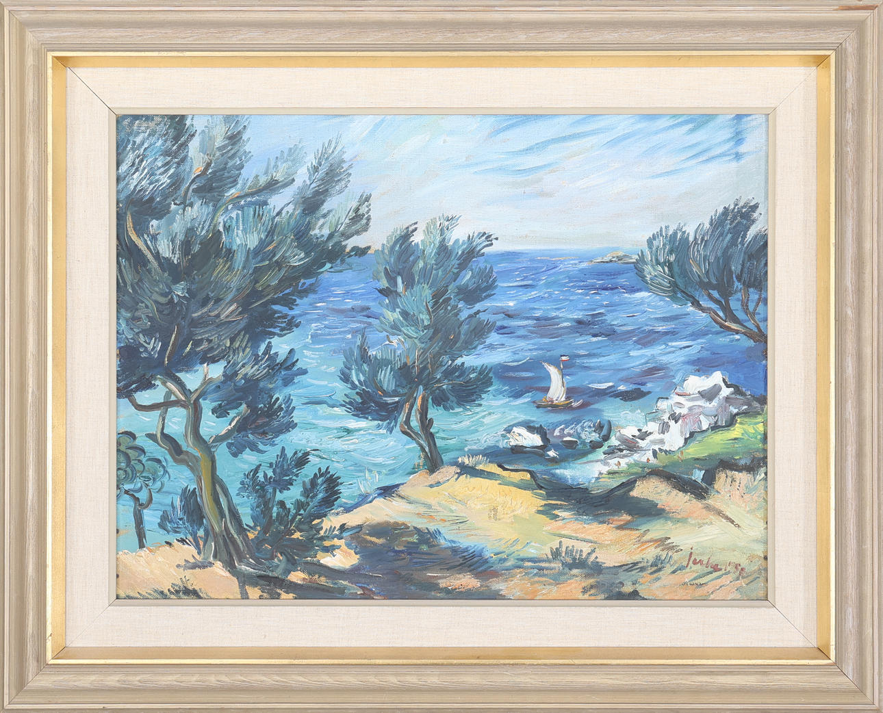 ERIK JERKEN. Oil on canvas, signed.