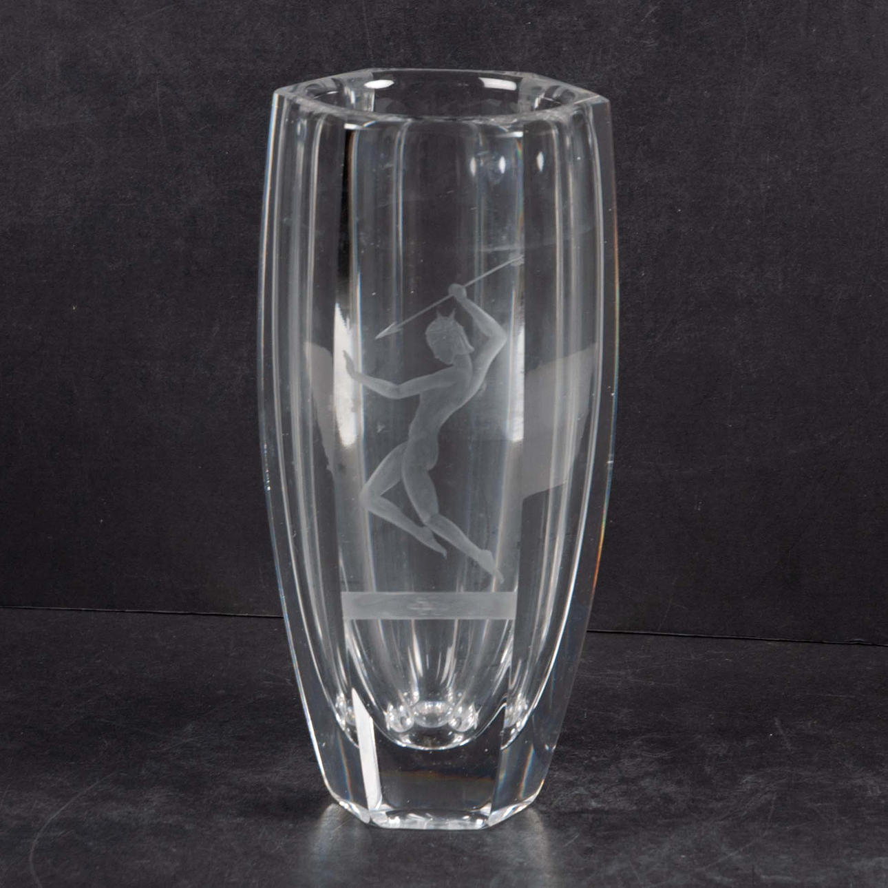 VASE. Nordic Crystal Industry Malmö, Art Deco.