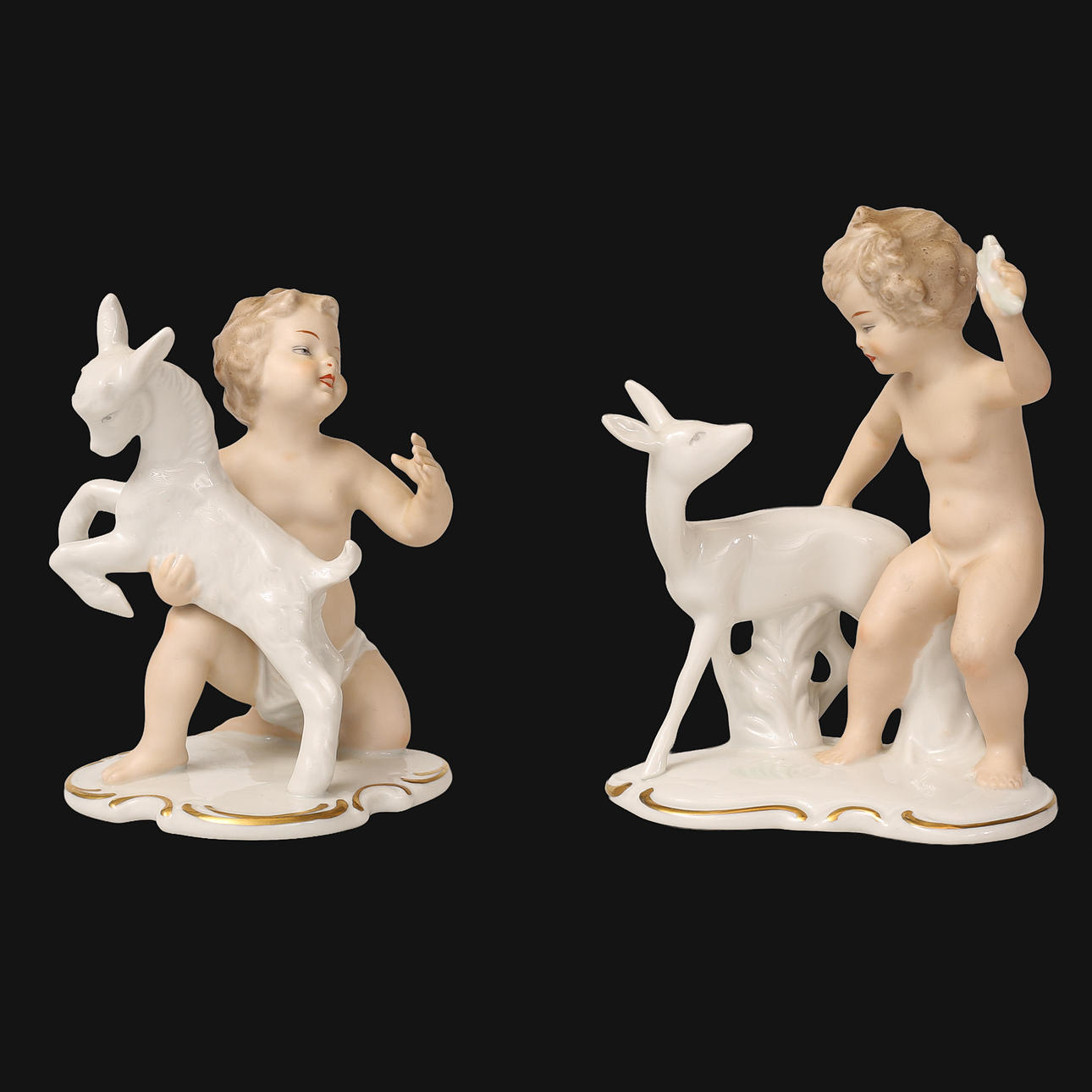 FIGURINES, porcelain, Wallendorf, Germany, 2pcs.