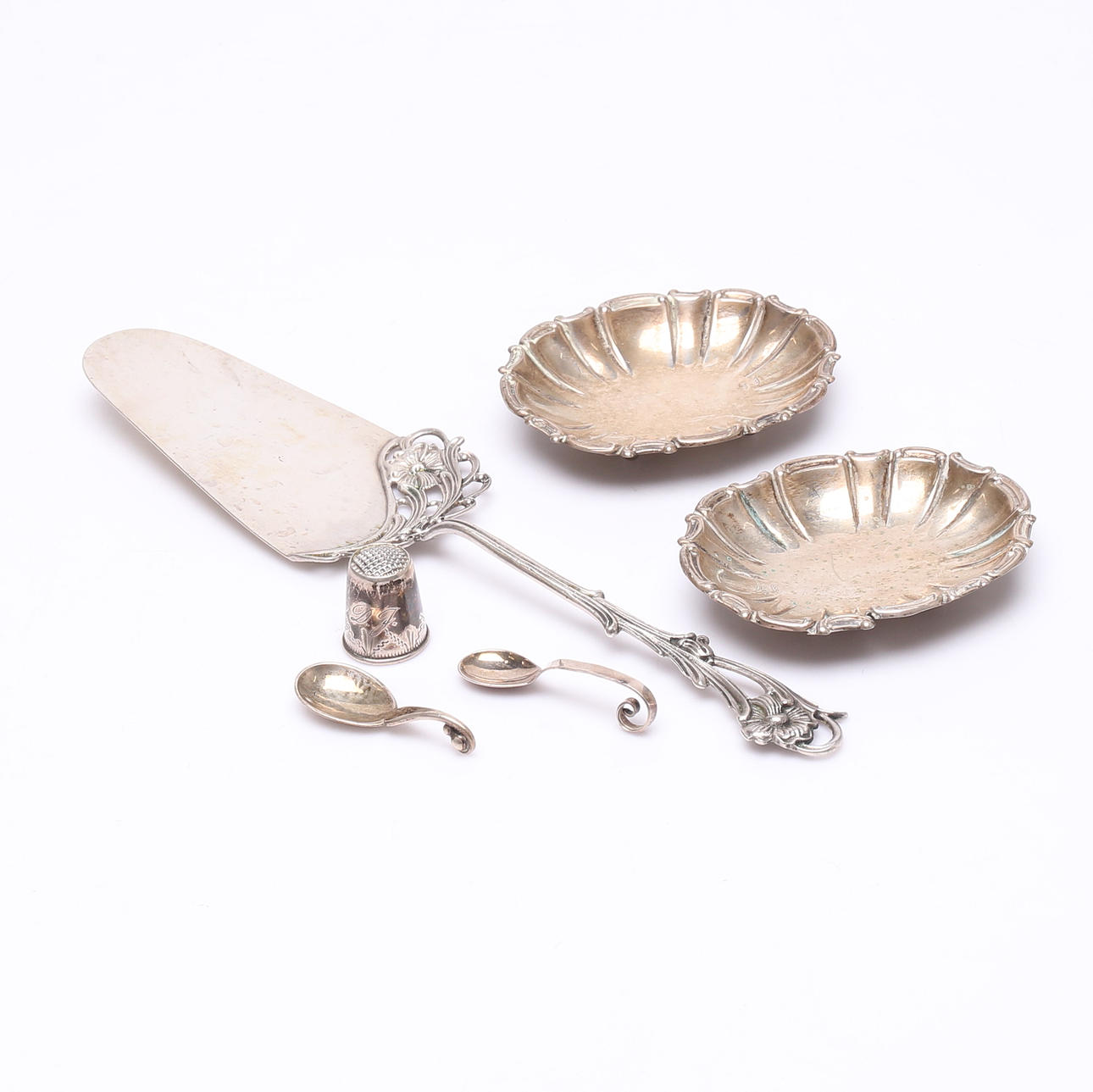 SILVER OBJECTS, 6 pieces, including Georg Jensen.