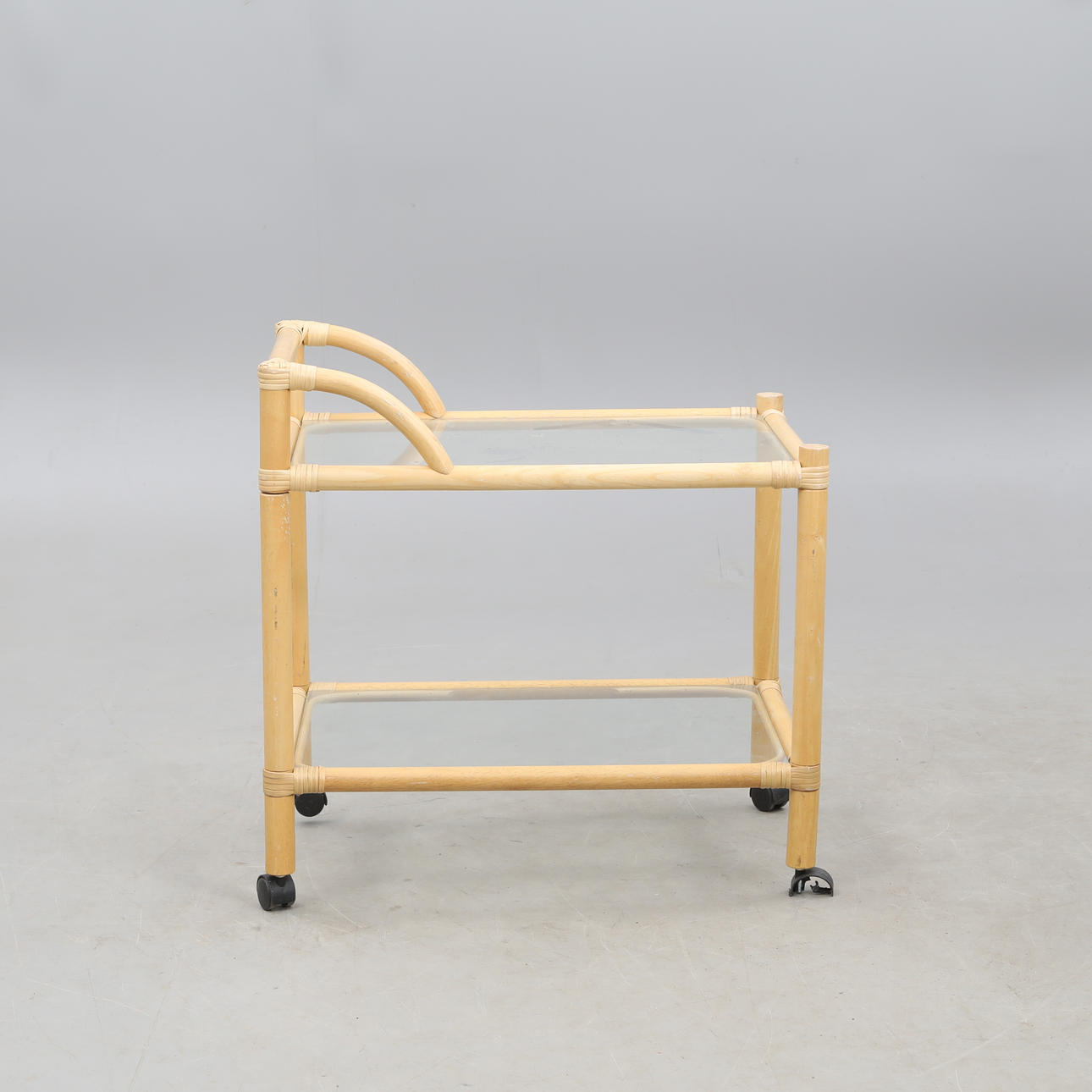 BAR/SERVERINGSVAGN, bambu/glas1900-talets andra hälft.