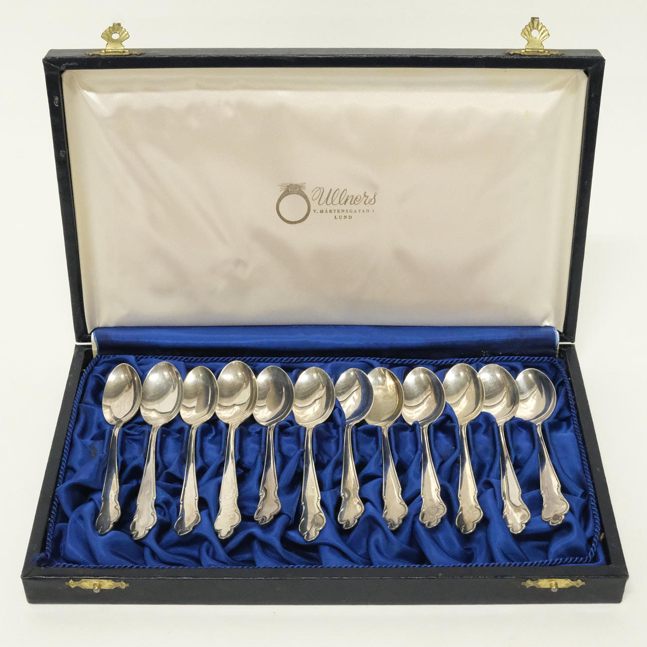 COFFEE SPOONS, “DISA”, SILVER, 12 PIECES.