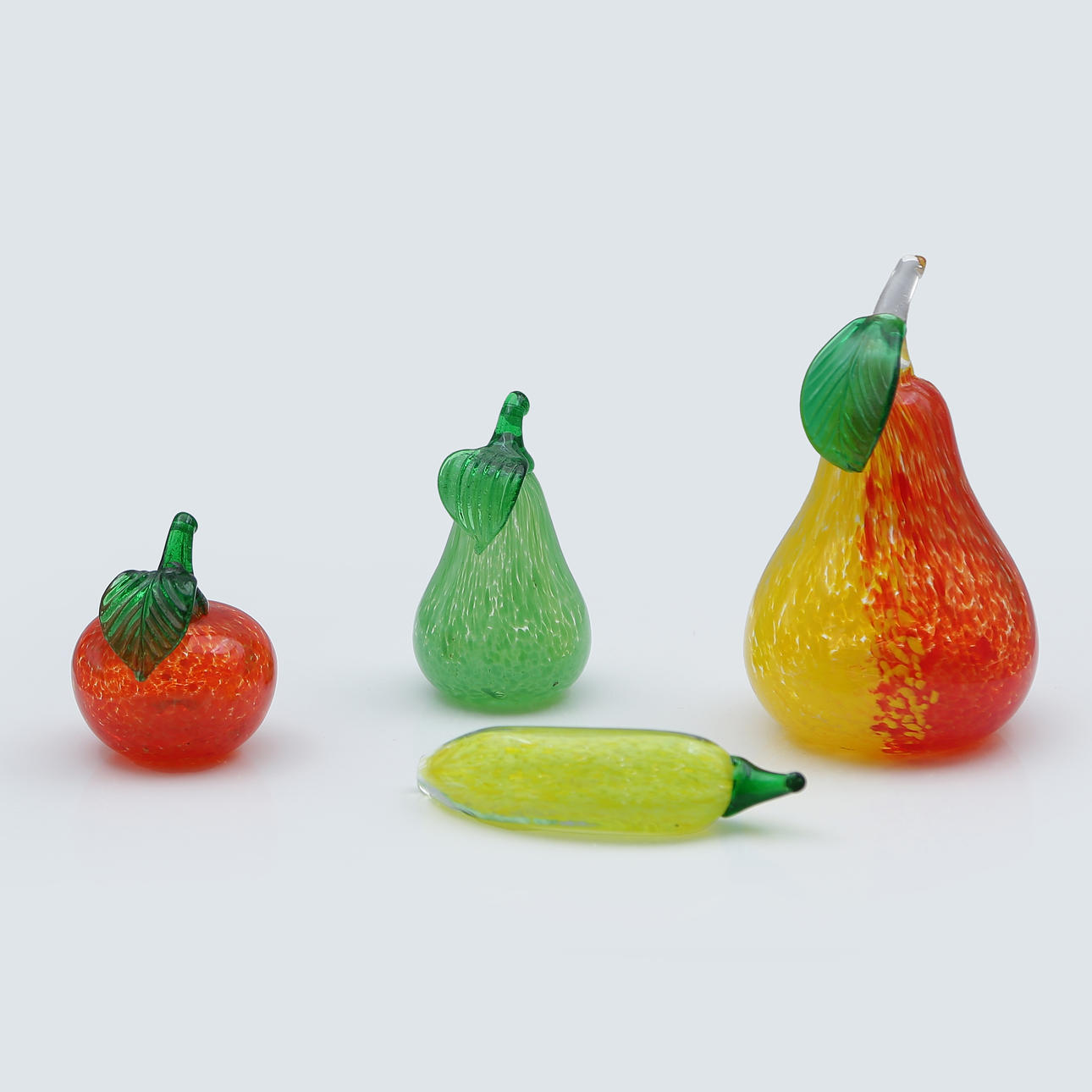 KONSTGLAS, 4 ST, GLASFRUKTER.