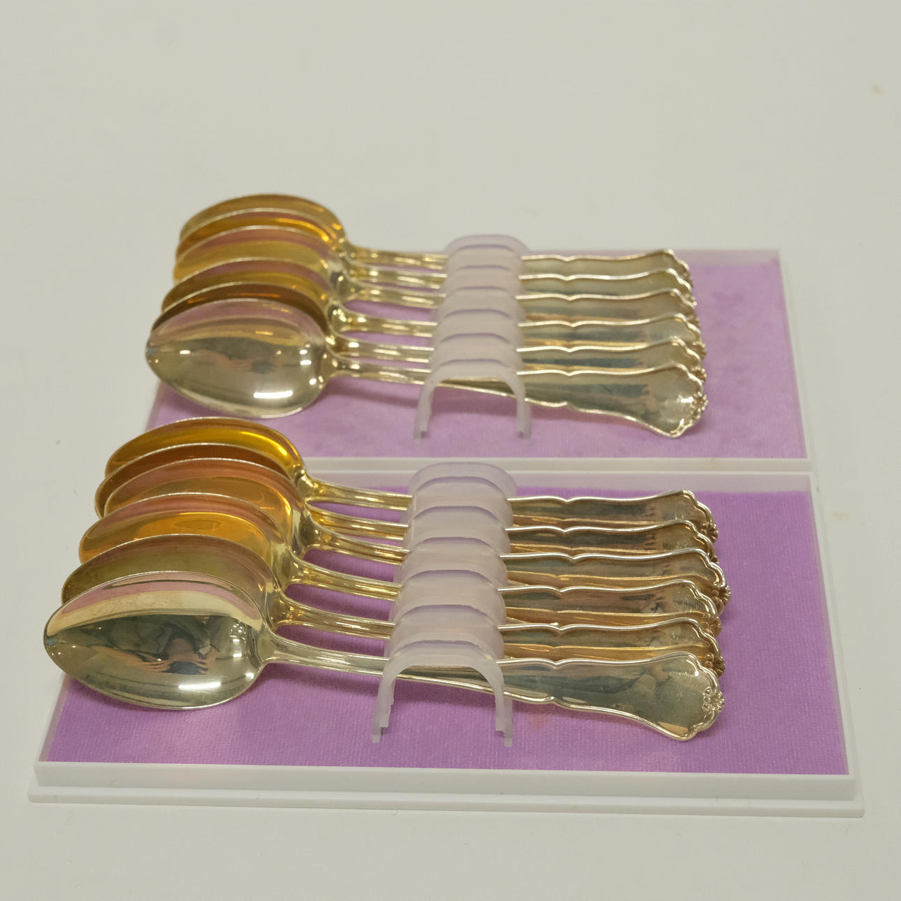 COFFEE SPOONS, SILVER, 12 PIECES.