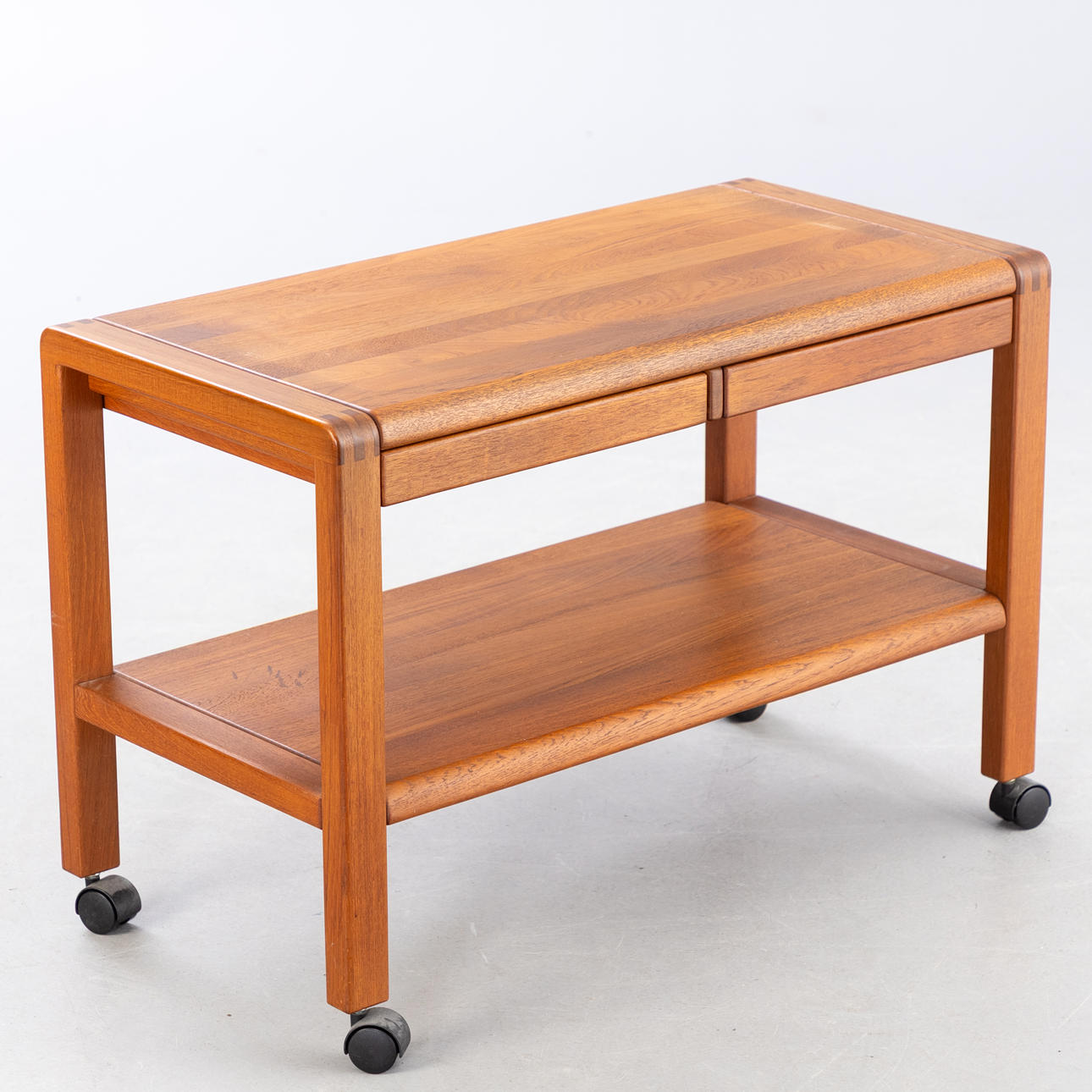 Salling Stolefabrik, teak serving trolley with 2 drawers, Denmark.