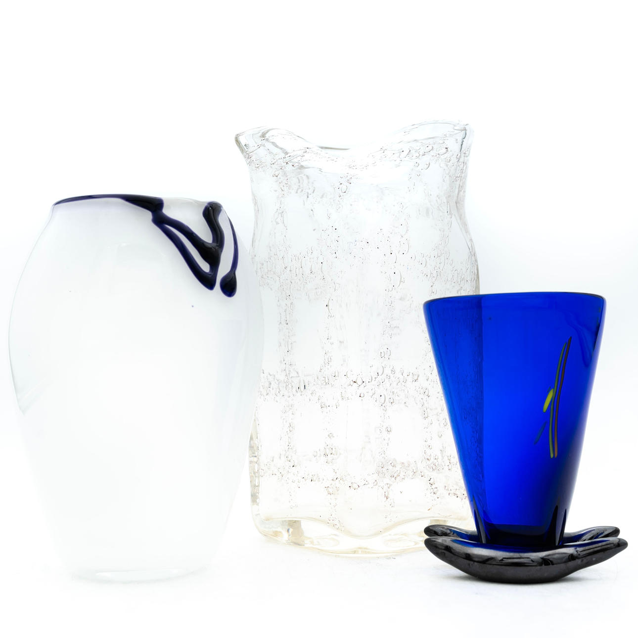 ART GLASS, (3 pieces).