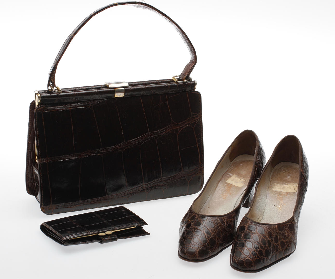 VÄSKA, PLÅNBOK och SKOR, reptil.