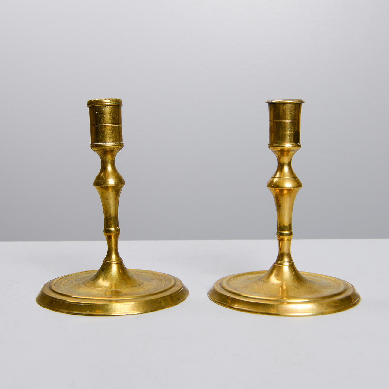 CANDLESTICKS, a pair, late Baroque, 18th century.