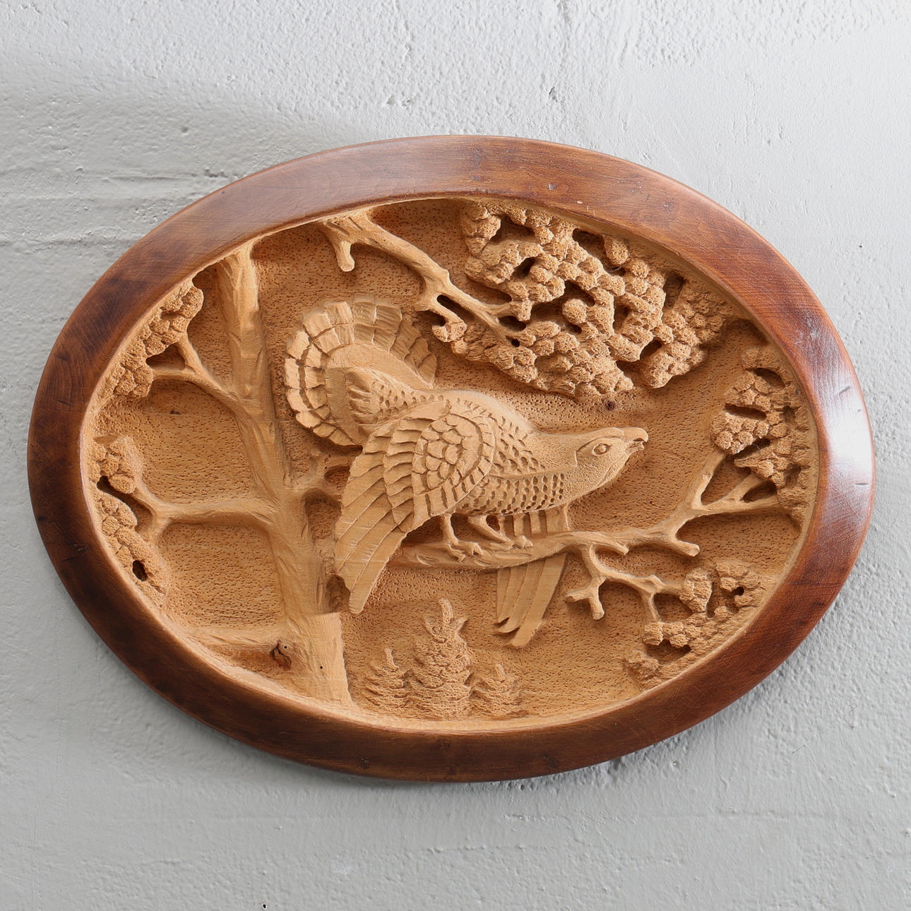 WOODEN RELIEF. Signed, Anton Höglund, dated 23-6-38.