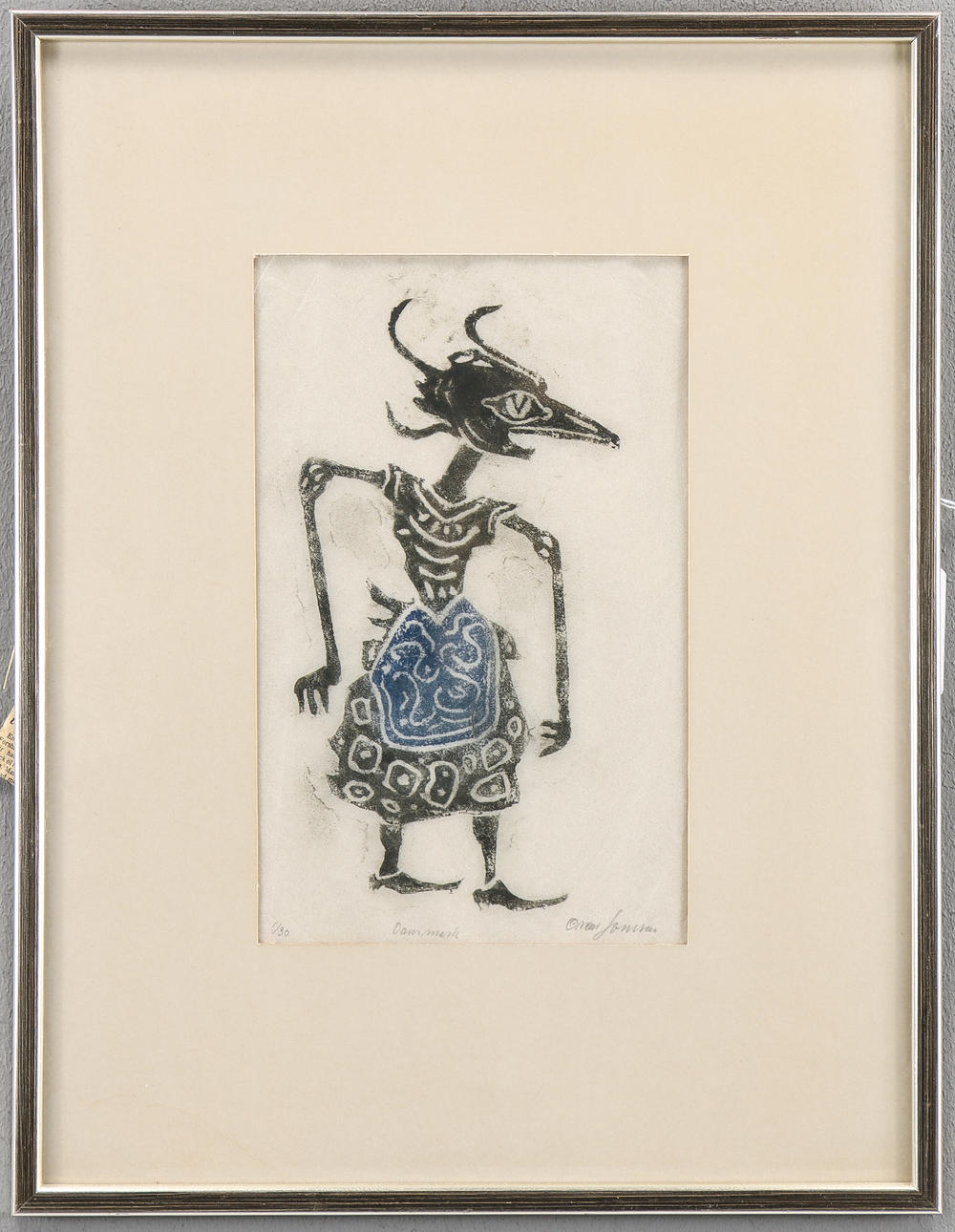 OSCAR JONSSON. Lithograph 1/30, signed.