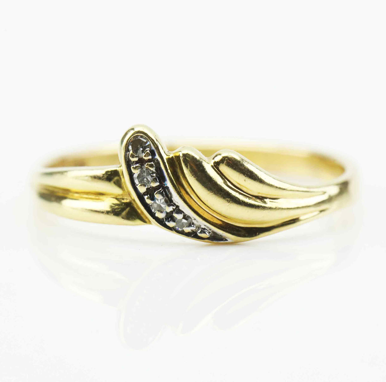 RING, guld 18K, diamanter, 1900-talets andra hälft.