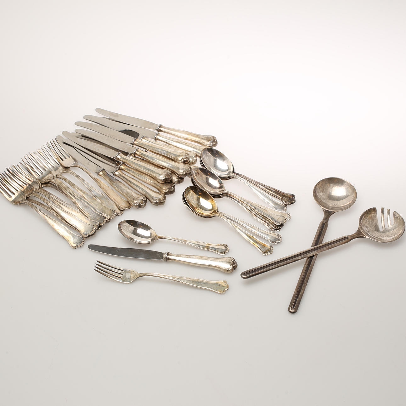 BESTIK, 37 delar, nysilver.