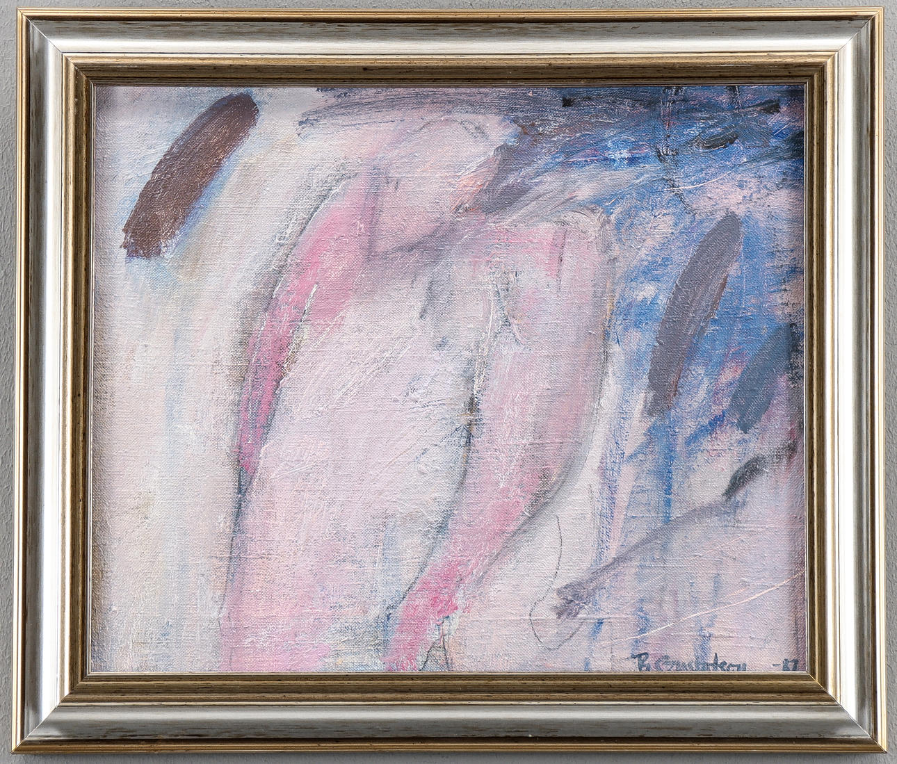 BARBRO GUSTAFSON. Oil on canvas, signed -87.