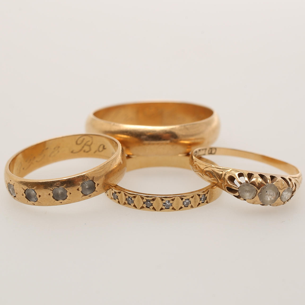 RINGAR, 4 st, 18k guld.