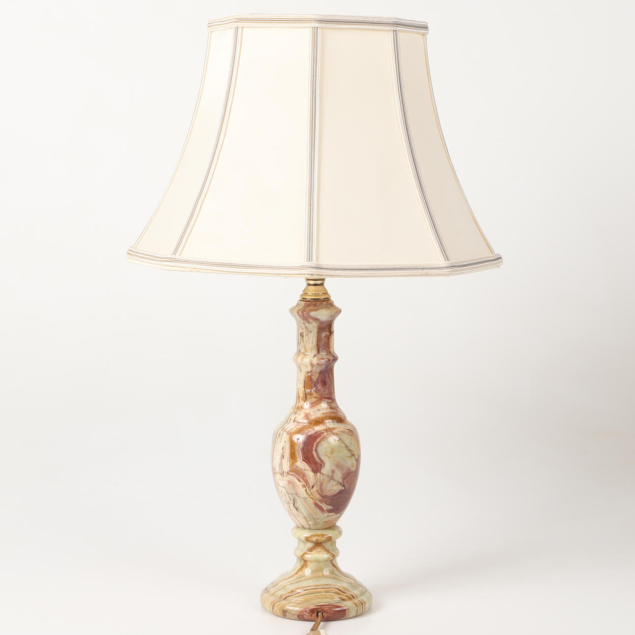 A 20th century onyx table lamp.