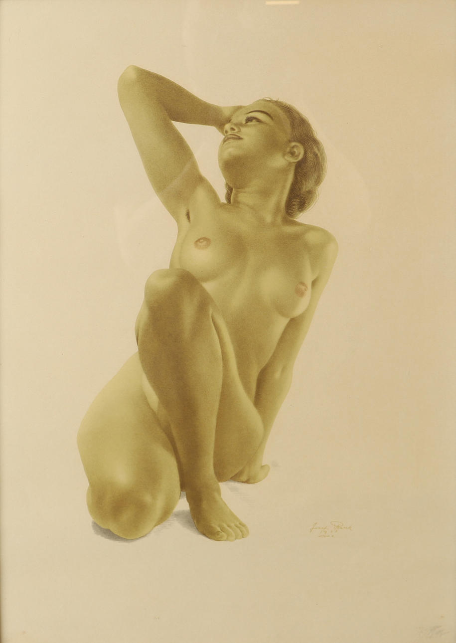 PRINT. Women's Study. By Josef Plank.