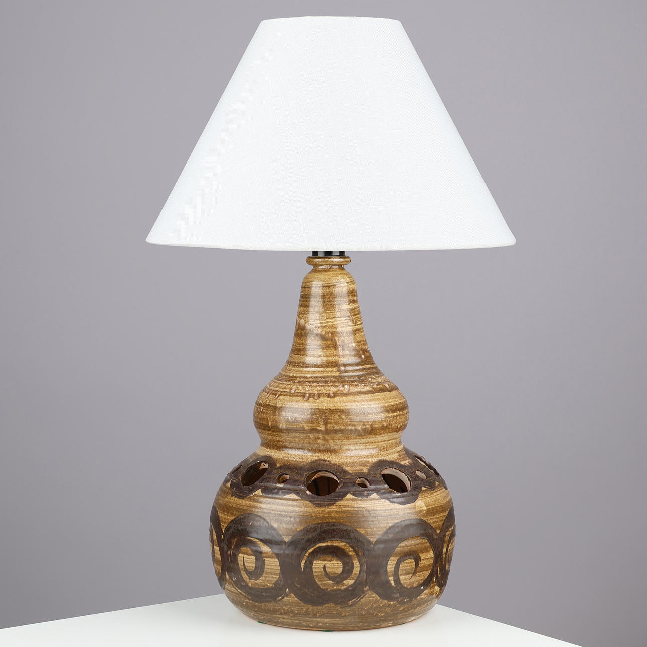 Large ceramic table lamp. Things ceramics. Denmark.