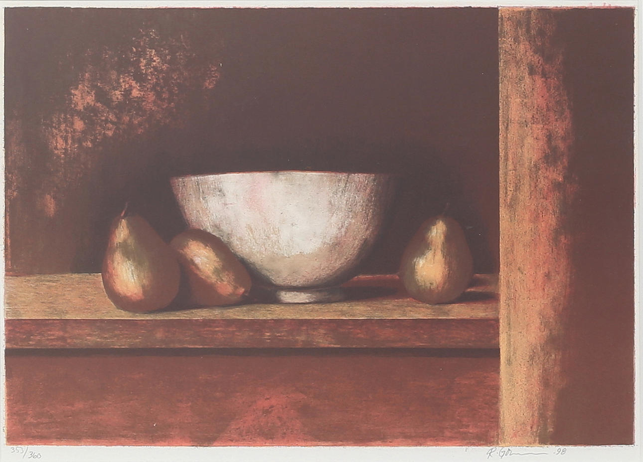 RICKARD GÖRANSSON. Still life, lithograph in colours, signed, dated -98, numbered 353/360.