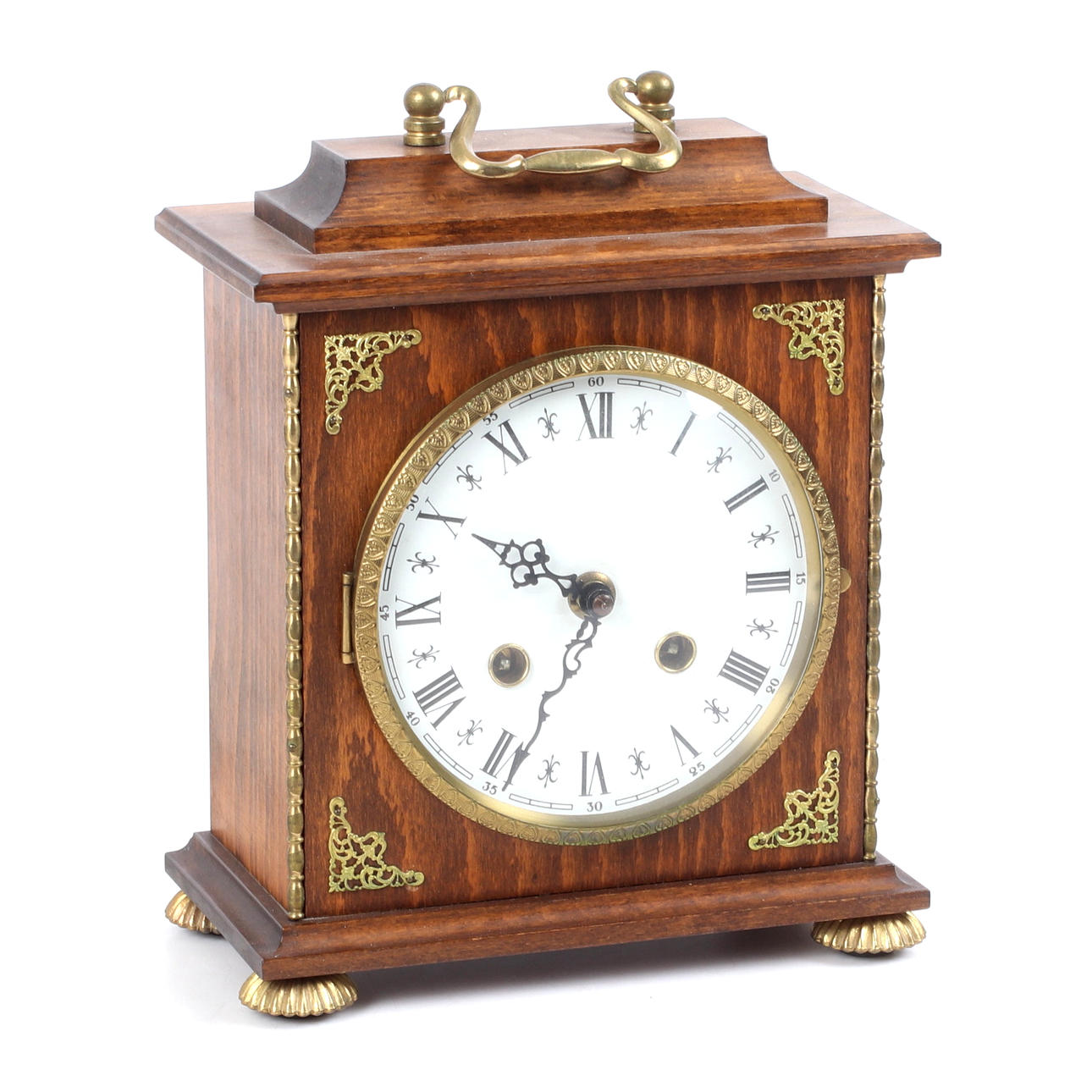 A WOODEN TABLE CLOCK. 20th century.