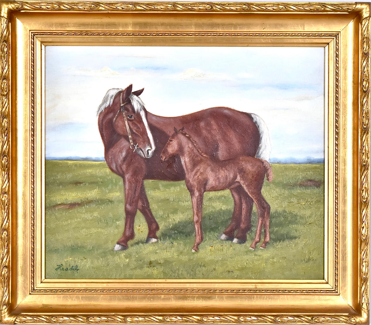 BÉLA HRADIL. Oil on canvas.