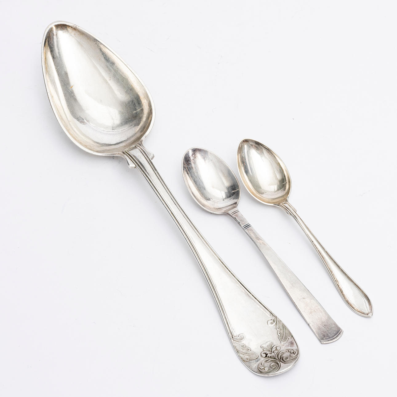 SPOONS,13 pcs, silver, inter alia GAB, Sweden.