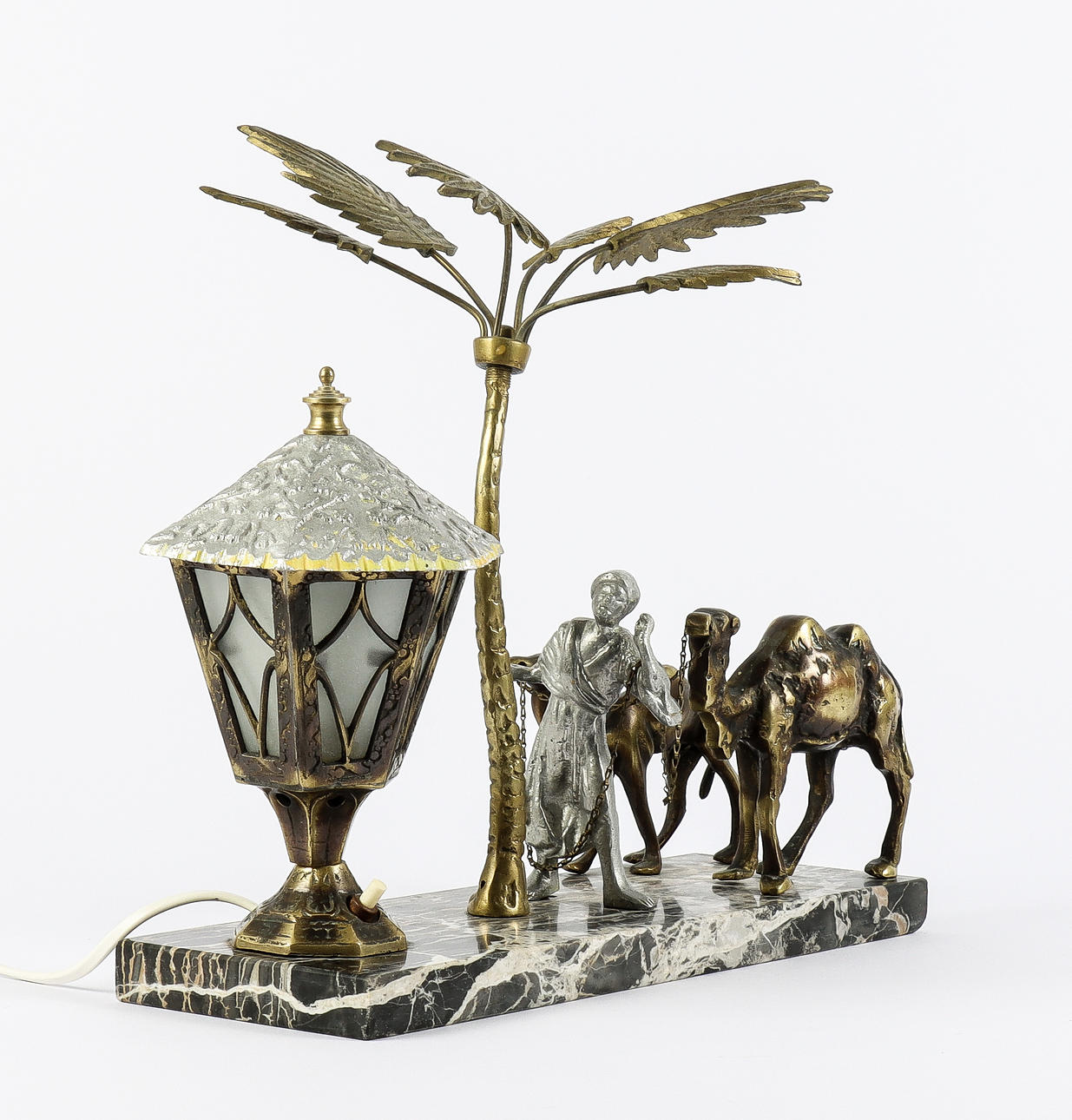 BORDSLAMPA marmor och metall.