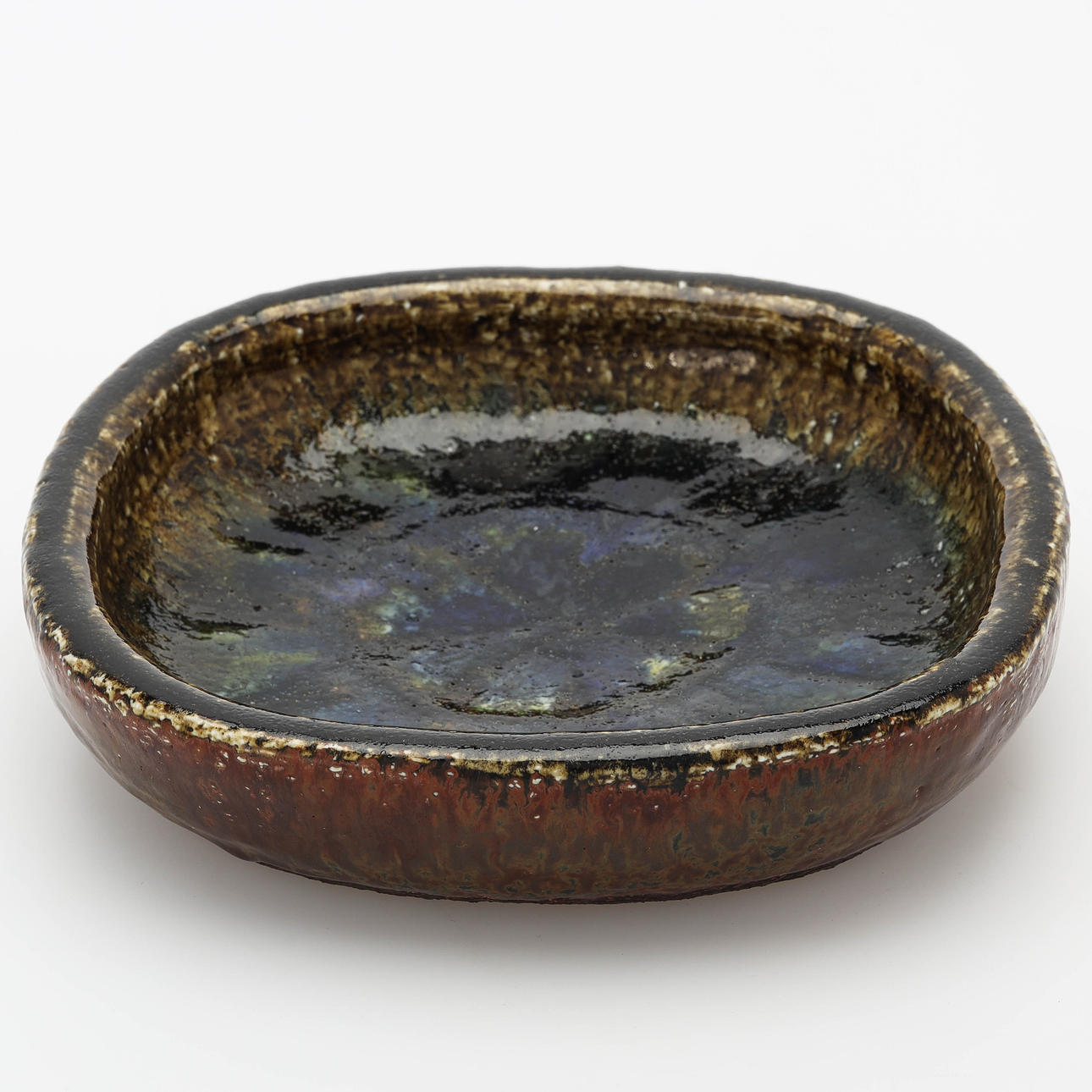 CARL-HARRY STÅLHANE. A stoneware dish, unique, Rörstrand.