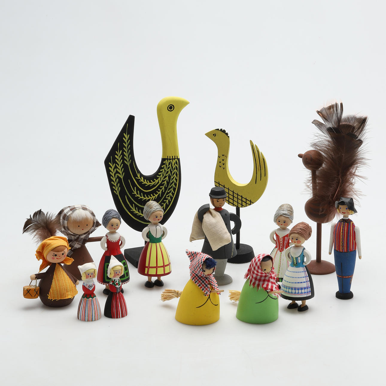 PÅSKPYNT/TRÄFIGURER, 15 st.