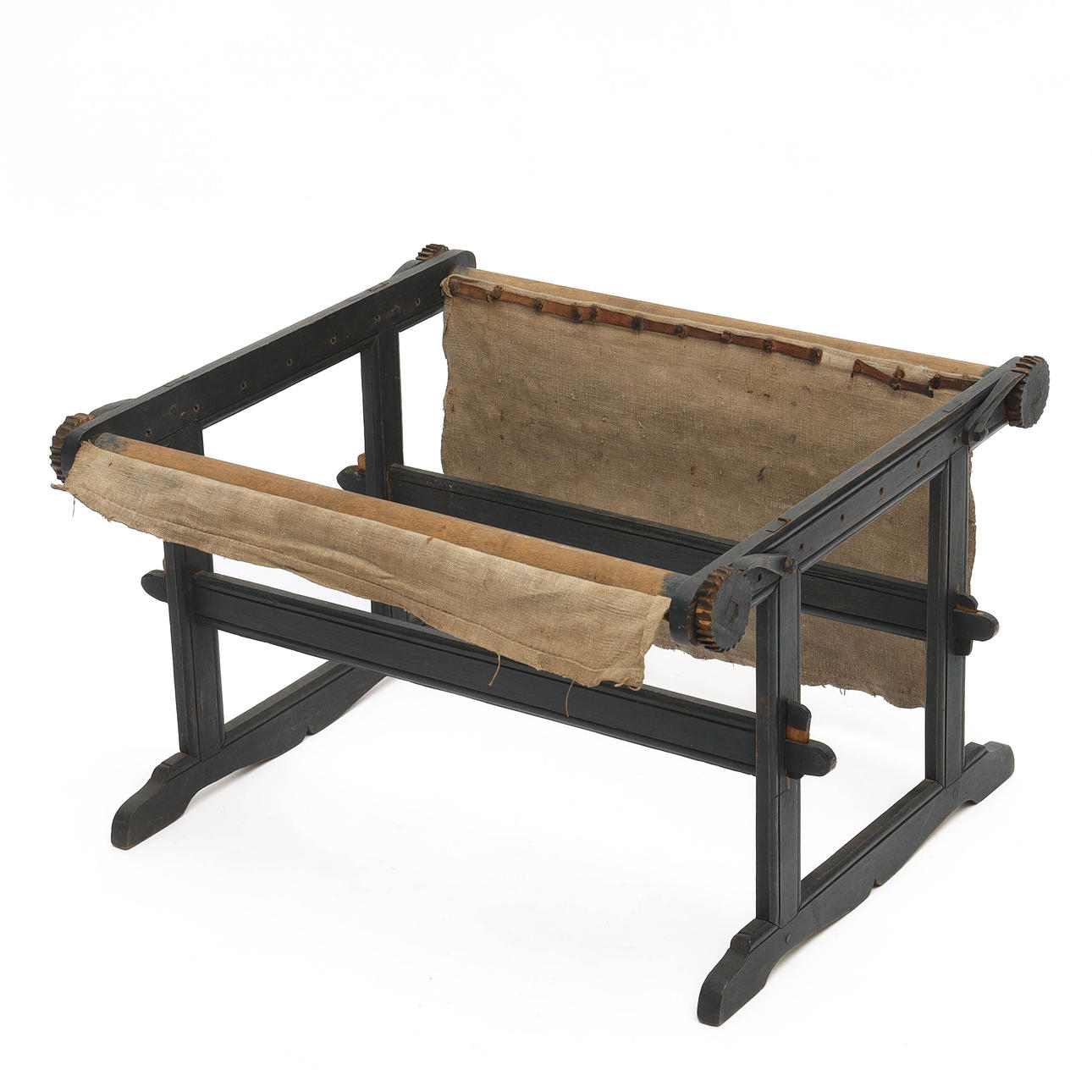 A 19th century painted embroidery frame.