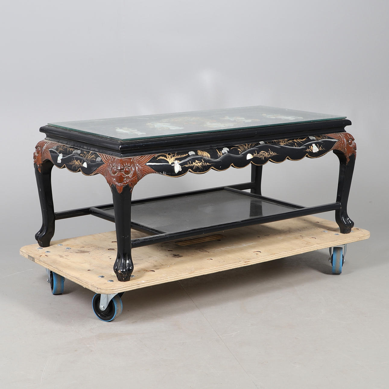 A CHINESE LACQURED AND INLAID LOW COFFEE TABLE. Furniture - Coffee ...