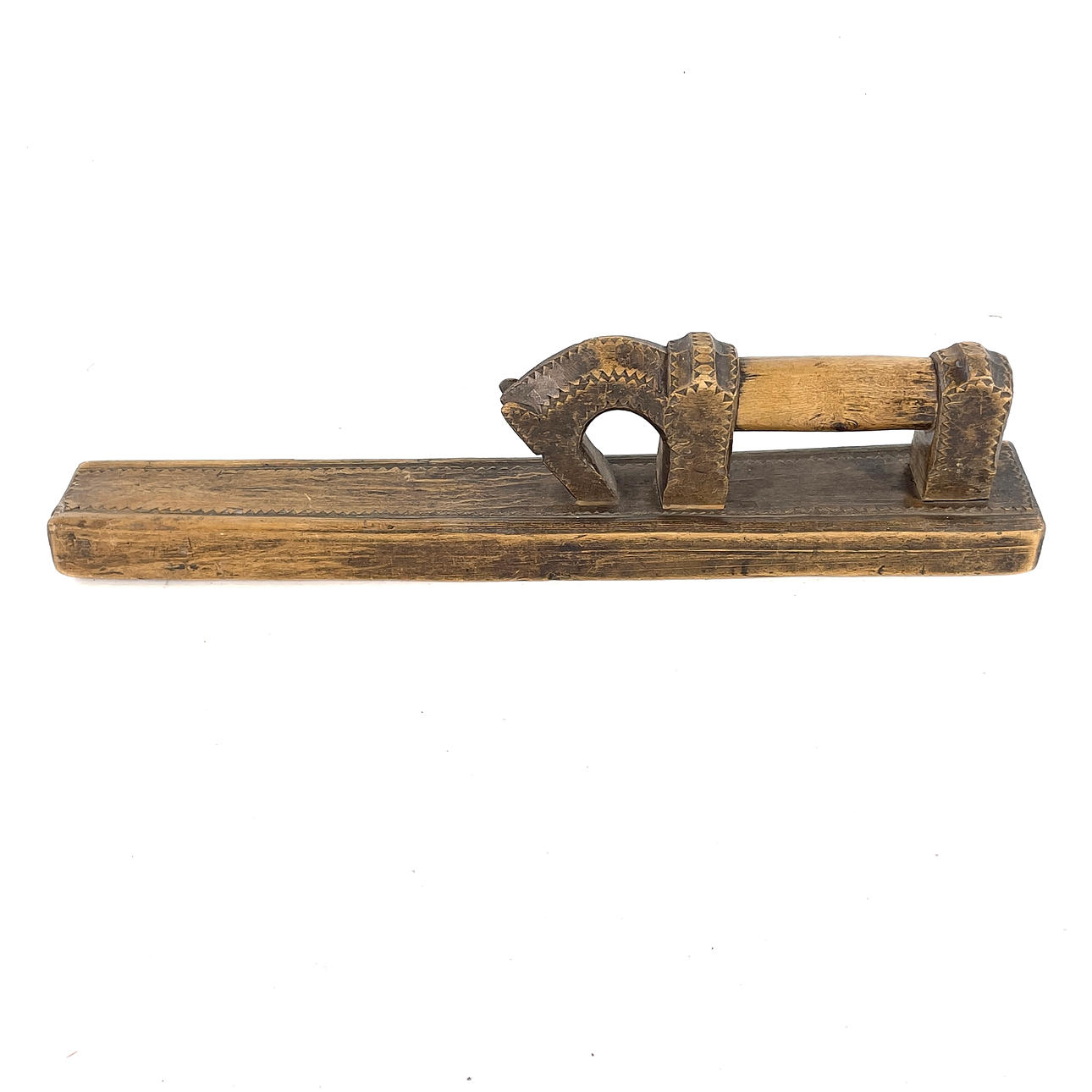 MANGELBRÄDE. Trä, allmoge, 1800-tal.