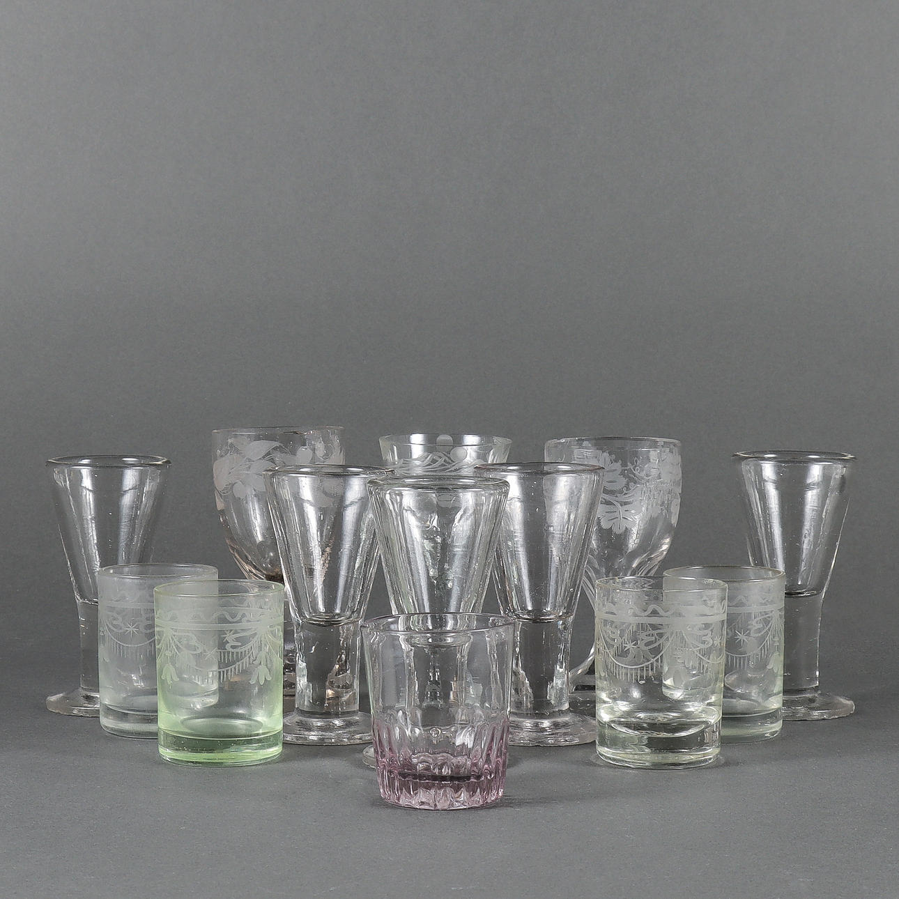 GLAS 13 stycken, antika.