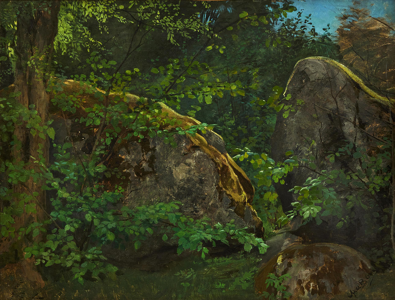 AXEL BORG (1847-1916). Deciduous forest.