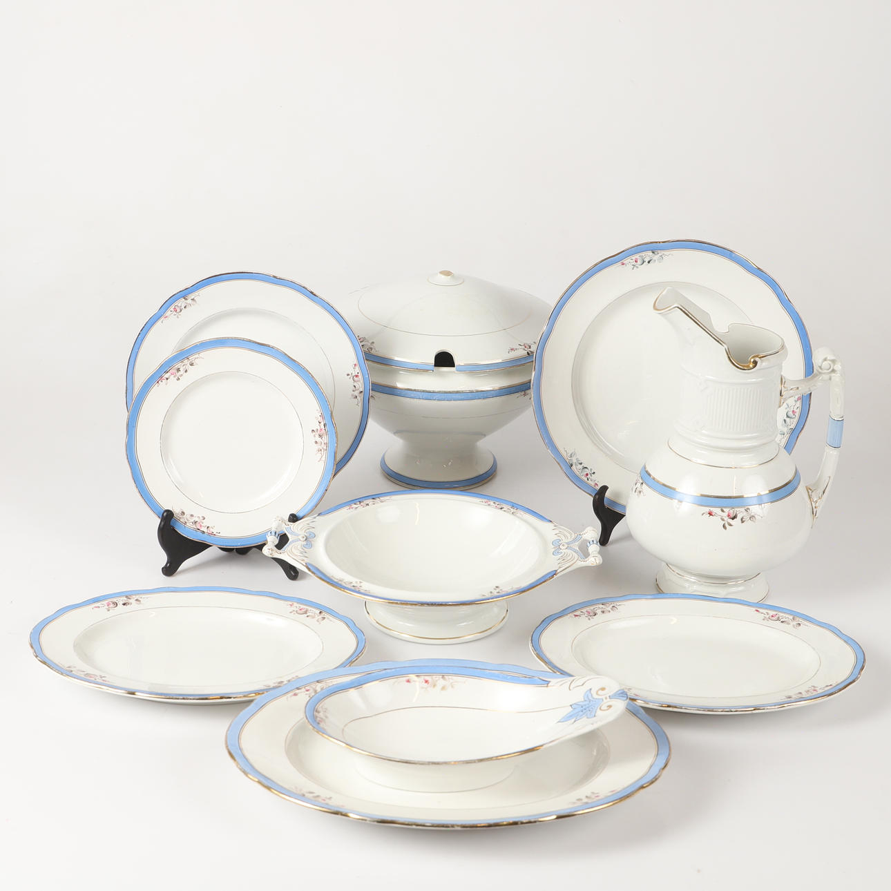 SERVISDELAR, 24 stycken, "Carlstad", Gustavsberg.