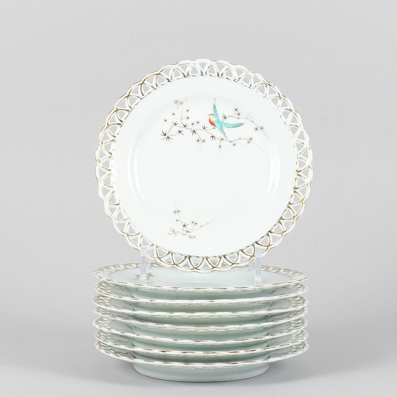 A set of eight 19th century tableware sets.